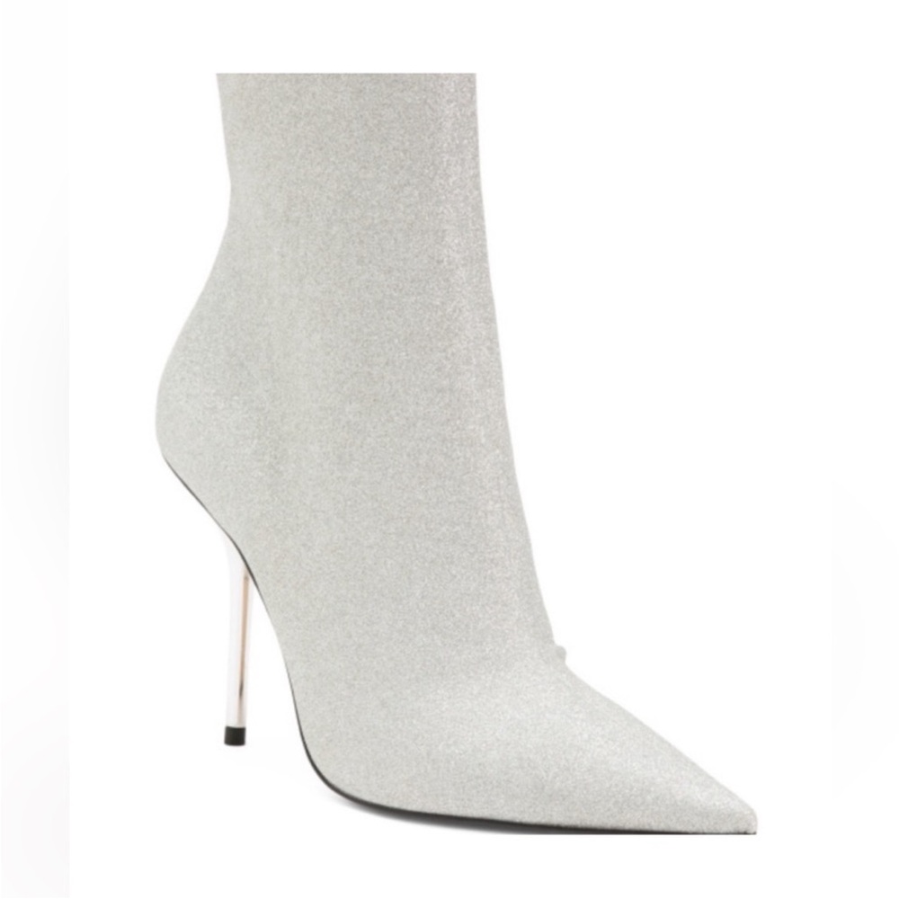Good American Silver Heeled Boots